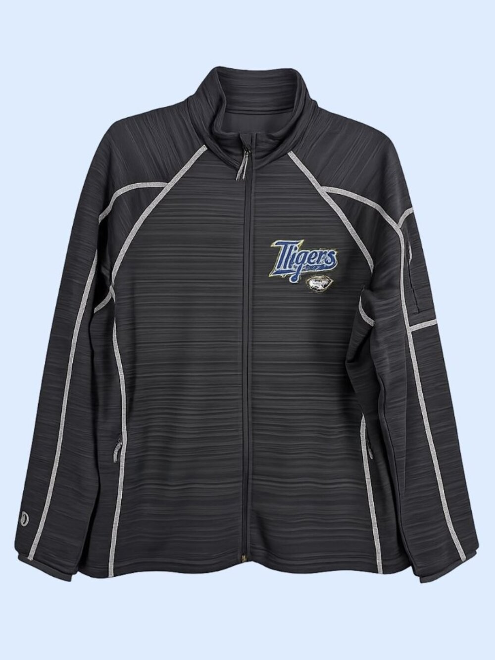 Holloway zippered long sleeve womans Black Jacket with TIGERS ELITE patch XL